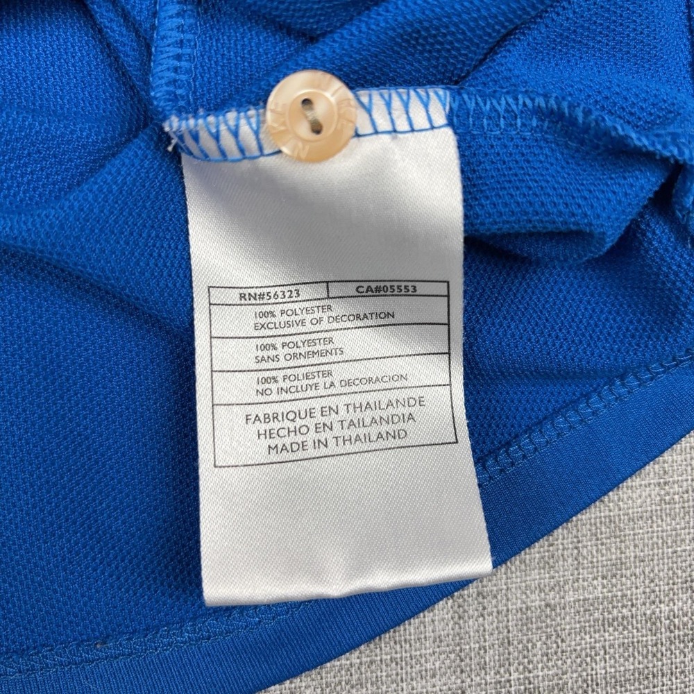 Nike Polo Shirt Mens L Blue Dri-FIT Moisture Wicking Golf Short Sleeve - Picture 6 of 8